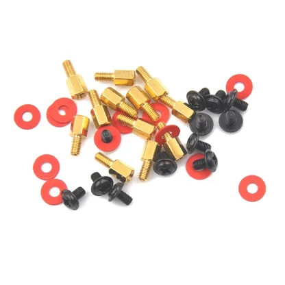 Set of 20 Golden Motherboard Risers with Screws, Red Washers, and Gaskets (6.5mm, 6-32-M3) Product Image #5217 With The Dimensions of 800 Width x 800 Height Pixels. The Product Is Located In The Category Names Computer & Office → Computer Cables & Connectors
