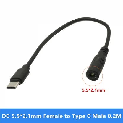Power up with our 22AWG DC 5.5x2.1mm Female to USB Type C Male Power Adapter - 5V Connector for Type C USB Charging Devices Product Image #22070 With The Dimensions of 1500 Width x 1500 Height Pixels. The Product Is Located In The Category Names Computer & Office → Computer Cables & Connectors