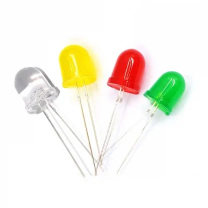 250-Piece Assorted 10mm Diffused LED Kit - Red, Blue, Yellow, Green, White - Round Light-Emitting Diodes for DIP Plug-in Applications Product Image #13310 With The Dimensions of 1000 Width x 1000 Height Pixels. The Product Is Located In The Category Names Electronic Components & Supplies → EL Products