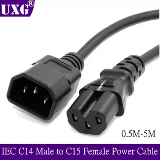 IEC 60320 C14 to C15 Power Extension Cable - 250V, 15A, Kettle Plug, Various Lengths Product Image #6305 With The Dimensions of  Width x  Height Pixels. The Product Is Located In The Category Names Computer & Office → Mini PC