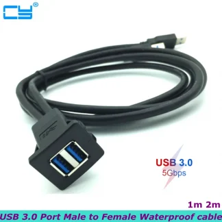 2M Waterproof USB 3.0 Extension Cable with Dual Ports for Car, Motorcycle, Marine Dashboard Product Image #5890 With The Dimensions of  Width x  Height Pixels. The Product Is Located In The Category Names Computer & Office → Computer Cables & Connectors