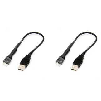 2Pcs 20cm 9 Pin Male to USB A Male PC Mainboard Internal Data Extension Cable Product Image #13349 With The Dimensions of  Width x  Height Pixels. The Product Is Located In The Category Names Computer & Office → Computer Cables & Connectors