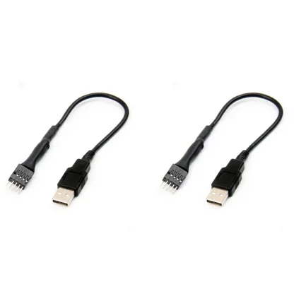 2Pcs 20cm 9 Pin Male to USB A Male PC Mainboard Internal Data Extension Cable Product Image #13349 With The Dimensions of 800 Width x 800 Height Pixels. The Product Is Located In The Category Names Computer & Office → Computer Cables & Connectors