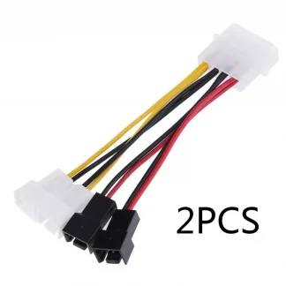 2pcs 4-Pin Molex to 3-Pin Fan Power Adapter Cables for CPU and PC Case Fans Product Image #9913 With The Dimensions of  Width x  Height Pixels. The Product Is Located In The Category Names Computer & Office → Computer Cables & Connectors