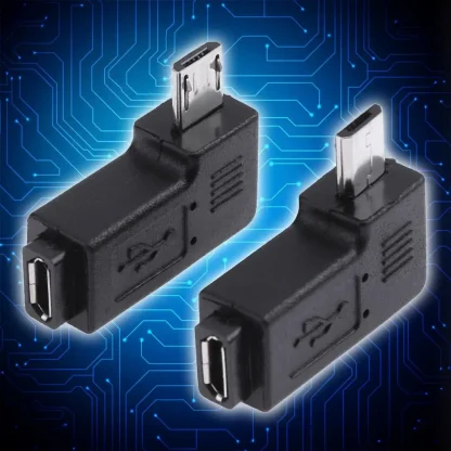2pcs Micro USB 90 Degree Adapter - Female to Male Connector with Left + Right Angle Product Image #2421 With The Dimensions of 1001 Width x 1001 Height Pixels. The Product Is Located In The Category Names Computer & Office → Computer Cables & Connectors