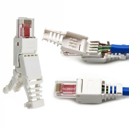 Tool-less Ethernet Cable Connectors - 2pcs/Pack, Crystal Head Plugs for Cat5e CAT6 RJ45, No Crimping Required Product Image #12573 With The Dimensions of 1000 Width x 1000 Height Pixels. The Product Is Located In The Category Names Computer & Office → Computer Cables & Connectors