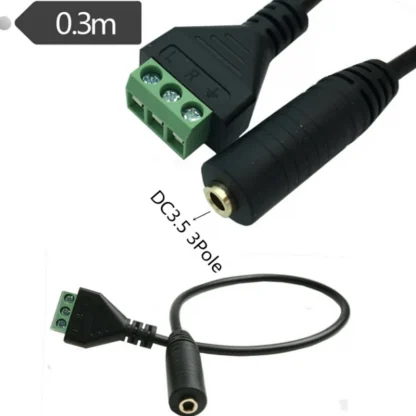 3.5mm Stereo Male to AV Screw Video Balun Terminal - 2/3/4-pole Options, 3.5 Audio Jack with 3-pin Male Terminal Block Plug Connector Product Image #2406 With The Dimensions of 800 Width x 800 Height Pixels. The Product Is Located In The Category Names Computer & Office → Computer Cables & Connectors
