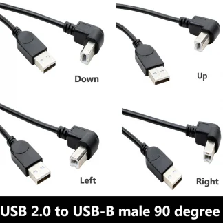 Versatile USB 2.0 Printer Scanner Cable - 90 Degree Angled Connectors, 30-150cm Length Product Image #3875 With The Dimensions of  Width x  Height Pixels. The Product Is Located In The Category Names Computer & Office → Computer Cables & Connectors