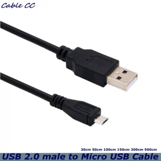 USB 2.0 Micro USB to USB Male Data Cable - 30cm, 50cm, 100cm, 150cm - Compatible with Tablet PC, Android Mobile, Game Console Product Image #16321 With The Dimensions of  Width x  Height Pixels. The Product Is Located In The Category Names Computer & Office → Computer Cables & Connectors