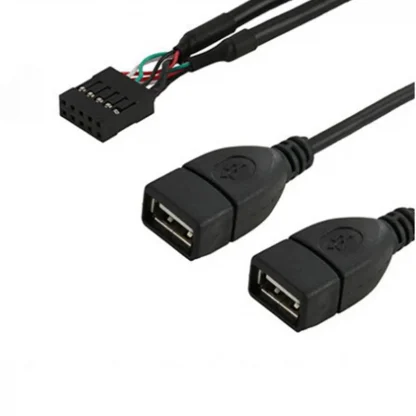 Motherboard 9Pin to Dual USB 2.0 Female Adapter Cable - 30cm/50cm Extension for Efficient Connectivity Product Image #508 With The Dimensions of 800 Width x 800 Height Pixels. The Product Is Located In The Category Names Computer & Office → Computer Cables & Connectors