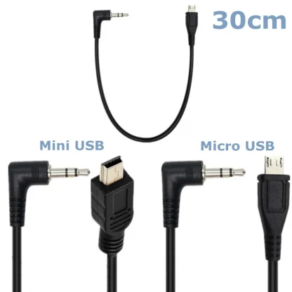 Optimize Audio Connections! 30cm 90-Degree Elbow Micro USB/Mini USB to 3.5mm Audio Cable for V8 Live Microphones, Headsets, and Phone Audio – Upgrade Your Listening Experience! Product Image #20786 With The Dimensions of 800 Width x 800 Height Pixels. The Product Is Located In The Category Names Computer & Office → Computer Cables & Connectors