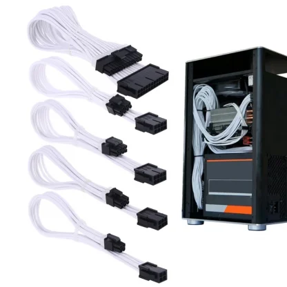 Sleeve Extension Power Supply Cable Kit - 30cm, 24-pin ATX/EPS, 8-pin PCI-E GPU, 8-pin CPU, 6-pin PCIE, 4-Pin CPU with Combs - 18 AWG Product Image #1059 With The Dimensions of 800 Width x 800 Height Pixels. The Product Is Located In The Category Names Computer & Office → Computer Cables & Connectors