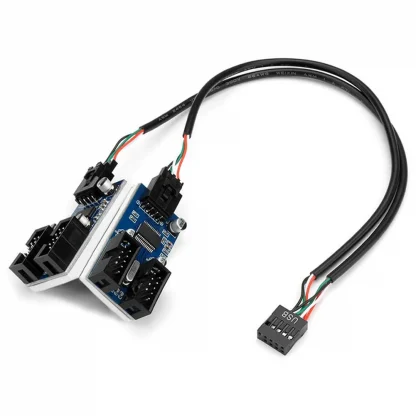 Enhance Connectivity: 30cm USB 9 Pin Motherboard Extension Splitter - Expand your desktop with 1 to 2/4 USB2.0 HUB Connectors for seamless multitasking. Product Image #18376 With The Dimensions of 1001 Width x 1001 Height Pixels. The Product Is Located In The Category Names Computer & Office → Computer Cables & Connectors