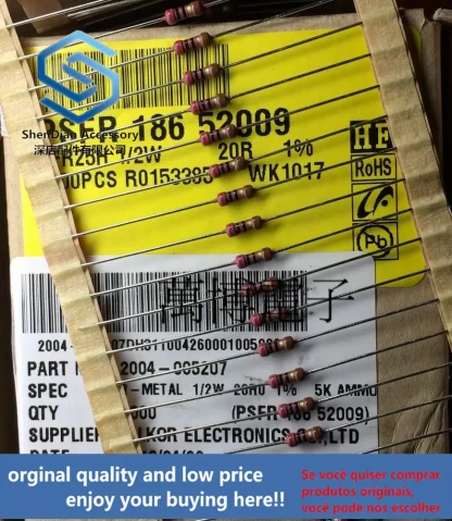Set of 30 Genuine New HANIL 1/2W (1/4W) HF Resistors - 20 Ohm, High-Quality Korean Electronic Components Product Image #1184 With The Dimensions of 869 Width x 1000 Height Pixels. The Product Is Located In The Category Names Computer & Office → Device Cleaners