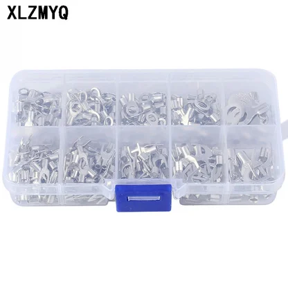 320Pcs/Box 10 In 1 Non-Insulated Terminals Assortment Kit - Ring Fork, U-type, Brass Cable Wire Connectors, Crimp Spade Product Image #21824 With The Dimensions of 800 Width x 800 Height Pixels. The Product Is Located In The Category Names Home Improvement → Electrical Equipments & Supplies → Connectors & Terminals → Terminals