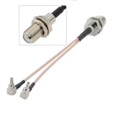3G/4G Antenna Extension Cable - F Female to 2x TS9 Male Right Angle Y Type Splitter Combiner RG174 Jumper Pigtail, 15CM Product Image #14650 With The Dimensions of 1000 Width x 1000 Height Pixels. The Product Is Located In The Category Names Computer & Office → Computer Cables & Connectors