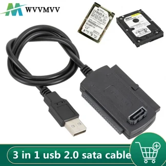 Universal 3-in-1 IDE SATA Hard Drive Adapter Cable for PC and Laptop - Connect 5.25", 2.5", and 3.5" Drives with USB 2.0 Product Image #10722 With The Dimensions of  Width x  Height Pixels. The Product Is Located In The Category Names Computer & Office → Computer Cables & Connectors