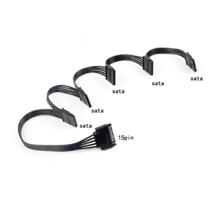 4 Pin Male to SATA 15 Pin Female Power Supply Cable with 1 to 5 Cord for Hard Drive IDE Molex to 5-Port 15Pin SATA Power, 30 Inch Product Image #19364 With The Dimensions of 800 Width x 800 Height Pixels. The Product Is Located In The Category Names Computer & Office → Computer Cables & Connectors