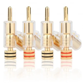 4Pcs HIFI Gold Plated Lockable Banana Connectors - Speaker Cable Banana Plugs Product Image #6512 With The Dimensions of  Width x  Height Pixels. The Product Is Located In The Category Names Consumer Electronics → Accessories & Parts → Digital Cables → HDMI Cables