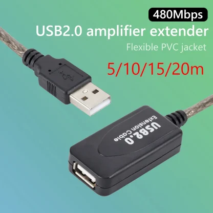 USB 2.0 Extension Cable - Male to Female Active Repeater for Wireless Network Card, 5/10/15/20m Product Image #14635 With The Dimensions of 1001 Width x 1001 Height Pixels. The Product Is Located In The Category Names Computer & Office → Computer Cables & Connectors