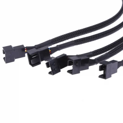 5-Pack Braided Sleeving 25CM CPU PWM Fan Power Extension Cable with TX4 4pin Connectors and 4 Pin Molex Plug Product Image #5570 With The Dimensions of 1001 Width x 1001 Height Pixels. The Product Is Located In The Category Names Computer & Office → Computer Cables & Connectors