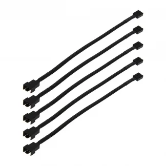 5-Pack Braided Sleeving 25CM CPU PWM Fan Power Extension Cable with TX4 4pin Connectors and 4 Pin Molex Plug Product Image #5566 With The Dimensions of  Width x  Height Pixels. The Product Is Located In The Category Names Computer & Office → Computer Cables & Connectors