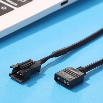 RGB Adapter Conversion Cable for PC LED Light Strip - 5V 3 Pin / 12V 4 Pin, 30cm Length Product Image #20924 With The Dimensions of 1001 Width x 1001 Height Pixels. The Product Is Located In The Category Names Computer & Office → Computer Cables & Connectors