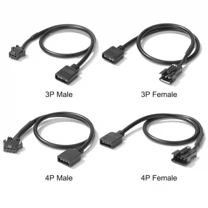 RGB Adapter Conversion Cable for PC LED Light Strip - 5V 3 Pin / 12V 4 Pin, 30cm Length Product Image #20921 With The Dimensions of 1001 Width x 1001 Height Pixels. The Product Is Located In The Category Names Computer & Office → Computer Cables & Connectors