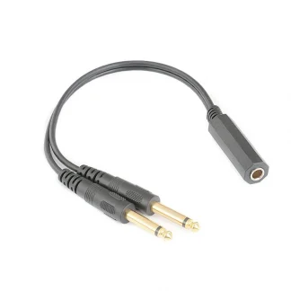 6.35mm Female to Dual 6.35mm Male Y Splitter Stereo Audio Adapter Cable Product Image #17883 With The Dimensions of  Width x  Height Pixels. The Product Is Located In The Category Names Computer & Office → Tablets
