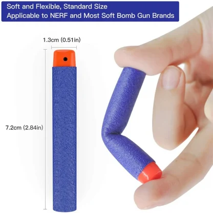 Refill Darts Bullets for Nerf Toy Gun - Soft Foam Bullets with Hollow Holes, 7.2CM Product Image #33729 With The Dimensions of 1000 Width x 1000 Height Pixels. The Product Is Located In The Category Names Sports & Entertainment → Shooting → Paintballs