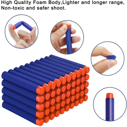 Refill Darts Bullets for Nerf Toy Gun - Soft Foam Bullets with Hollow Holes, 7.2CM Product Image #33730 With The Dimensions of 1000 Width x 1000 Height Pixels. The Product Is Located In The Category Names Sports & Entertainment → Shooting → Paintballs