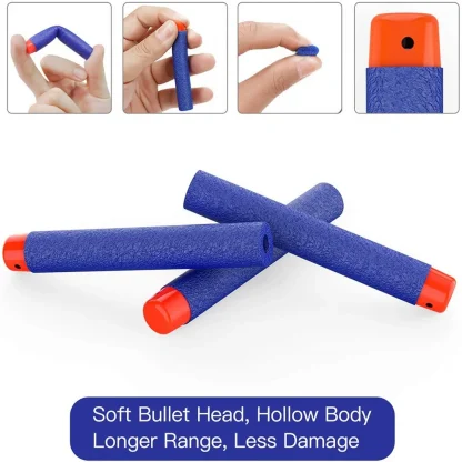 Refill Darts Bullets for Nerf Toy Gun - Soft Foam Bullets with Hollow Holes, 7.2CM Product Image #33731 With The Dimensions of 1000 Width x 1000 Height Pixels. The Product Is Located In The Category Names Sports & Entertainment → Shooting → Paintballs