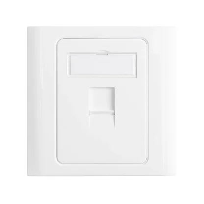 Upgrade Your Connectivity: Dual Port Wall Plate for RJ11, RJ12, RJ45 Keystone Jacks - 86x86mm Product Image #15008 With The Dimensions of 800 Width x 800 Height Pixels. The Product Is Located In The Category Names Computer & Office → Computer Cables & Connectors
