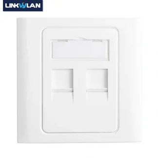 Upgrade Your Connectivity: Dual Port Wall Plate for RJ11, RJ12, RJ45 Keystone Jacks - 86x86mm Product Image #15006 With The Dimensions of  Width x  Height Pixels. The Product Is Located In The Category Names Computer & Office → Device Cleaners