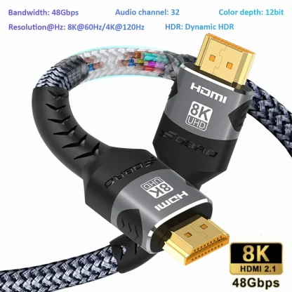 High-Performance 8K HDMI 2.1 Cable - 4K@120Hz, 8K@60Hz, 48Gbps - Ideal for RTX 3080, EARC, HDR - Compatible with PC, Laptop, TV Box, PS5 Product Image #26443 With The Dimensions of 1000 Width x 1000 Height Pixels. The Product Is Located In The Category Names Computer & Office → Laptops
