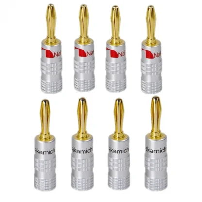 Nakamichi 24K Gold-plated Banana Plugs - 8pcs, 4MM Connector with Screw Lock for HiFi Audio Speaker Jacks Product Image #12709 With The Dimensions of 1000 Width x 1000 Height Pixels. The Product Is Located In The Category Names Consumer Electronics → Accessories & Parts → Electrical Sockets & Plugs Adaptors → Electrical Plug