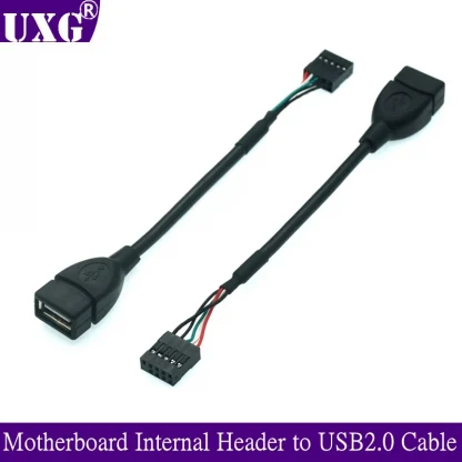 USB Motherboard Header to USB 2.0 Adapter Cable for Computer Desktop Chassis - 9-pin Internal Connection Product Image #12295 With The Dimensions of 800 Width x 800 Height Pixels. The Product Is Located In The Category Names Computer & Office → Computer Cables & Connectors