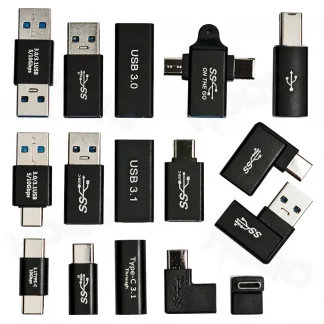 90 Degree USB-C Female to USB-A Female/B Male Adapter - OTG Type-C to USB 3.0 Converter Product Image #13621 With The Dimensions of  Width x  Height Pixels. The Product Is Located In The Category Names Computer & Office → Computer Cables & Connectors