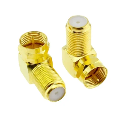 A9LC 90 Degree Coaxial Connector 2-Pack - F Type Right Angle Male to Female RF Coax Adapter for Satellite Receiver Product Image #14351 With The Dimensions of 800 Width x 800 Height Pixels. The Product Is Located In The Category Names Computer & Office → Computer Cables & Connectors