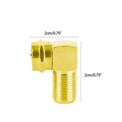 A9LC 90 Degree Coaxial Connector 2-Pack - F Type Right Angle Male to Female RF Coax Adapter for Satellite Receiver Product Image #14354 With The Dimensions of 800 Width x 800 Height Pixels. The Product Is Located In The Category Names Computer & Office → Computer Cables & Connectors