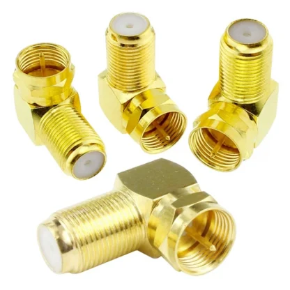 A9LC 90 Degree Coaxial Connector 2-Pack - F Type Right Angle Male to Female RF Coax Adapter for Satellite Receiver Product Image #14349 With The Dimensions of 800 Width x 800 Height Pixels. The Product Is Located In The Category Names Computer & Office → Computer Cables & Connectors