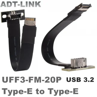 ADT Internal USB 3.2 20Pin GEN2 Type-E Extension Cable with Screw Hole for Front Panel Socket Product Image #7587 With The Dimensions of  Width x  Height Pixels. The Product Is Located In The Category Names Computer & Office → Computer Cables & Connectors