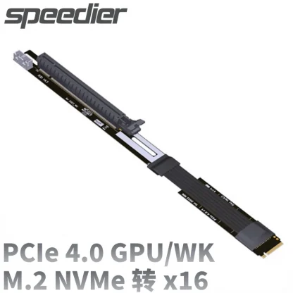ADT PCI Express 4.0/3.0 GPU Riser Adapter - M.2 NVMe to X16 Extension Cable for AMD NVIDIA Card Mining Product Image #21754 With The Dimensions of 800 Width x 800 Height Pixels. The Product Is Located In The Category Names Computer & Office → Computer Cables & Connectors