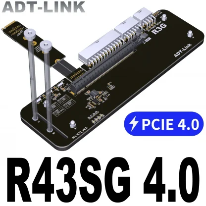 ADT R43SG M.2 NVMe to PCIe 3.0/4.0 X16 GPU Extension Cable Adapter for NUC/ITX/STX/Notebook PC Product Image #19286 With The Dimensions of 1600 Width x 1600 Height Pixels. The Product Is Located In The Category Names Computer & Office → Computer Cables & Connectors