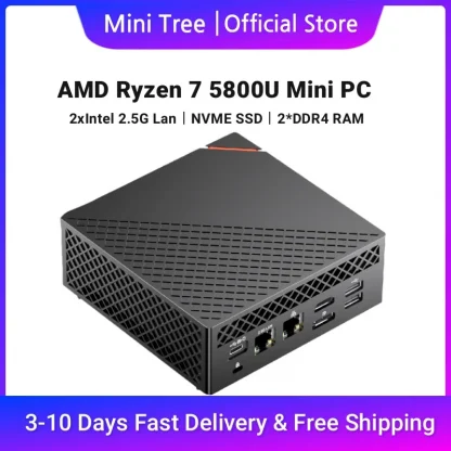 Powerful AMD Ryzen 7 5800U Micro Gaming Mini PC with DDR4, M.2 NVME, Win 11, Dual 2.5G, 4K Triple Display, HD DP, WiFi6, and BT5.2 – Elevate Your Gamer Desktop Experience. Product Image #17506 With The Dimensions of 800 Width x 800 Height Pixels. The Product Is Located In The Category Names Computer & Office → Mini PC