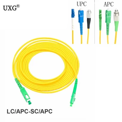 Upgrade Your Network: Single Mode Fiber Optic Jumper Cable, 3mm, 1m-40m Length, APC-LC-FC-ST to UPC-SC-LC-FCSC/APC-SC/APC-SM. Fast, Reliable Connectivity! Product Image #16751 With The Dimensions of 800 Width x 800 Height Pixels. The Product Is Located In The Category Names Computer & Office → Computer Cables & Connectors