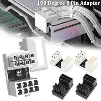 180-Degree Angled ATX GPU Adapter Elbow Head - 8Pin 6Pin Female to 8Pin 6Pin Male Power Steering Connector for Desktop Video Card Product Image #24442 With The Dimensions of  Width x  Height Pixels. The Product Is Located In The Category Names Computer & Office → Computer Cables & Connectors