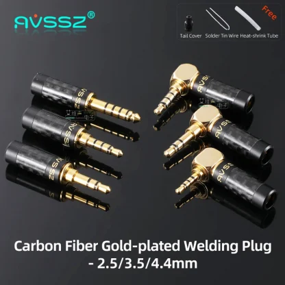 AVSSZ Carbon Fiber 3.5mm Jack Stereo Headphone Plug - Straight/Angle, 3/4/5 Poles, DIY Repair & Replacement (2.5mm, 4.4mm) Product Image #22993 With The Dimensions of 800 Width x 800 Height Pixels. The Product Is Located In The Category Names Computer & Office → Computer Cables & Connectors