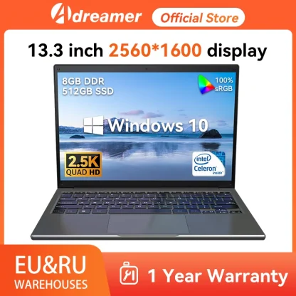 Adreamer LeoBook13: 13.3" Laptop, Intel Celeron N4020, 8GB RAM, 1TB SSD, 2560X1600 Resolution - Efficient Office and Study Companion Product Image #26840 With The Dimensions of 800 Width x 800 Height Pixels. The Product Is Located In The Category Names Computer & Office → Laptops