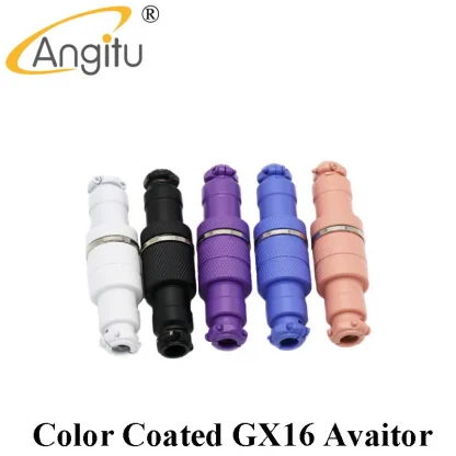 Angitu Colored GX16 Aviator 4-Pin Aviation Socket Plug Set - Male and Female Connectors in White, Black, Blue, Purple Product Image #3295 With The Dimensions of 800 Width x 800 Height Pixels. The Product Is Located In The Category Names Computer & Office → Computer Cables & Connectors